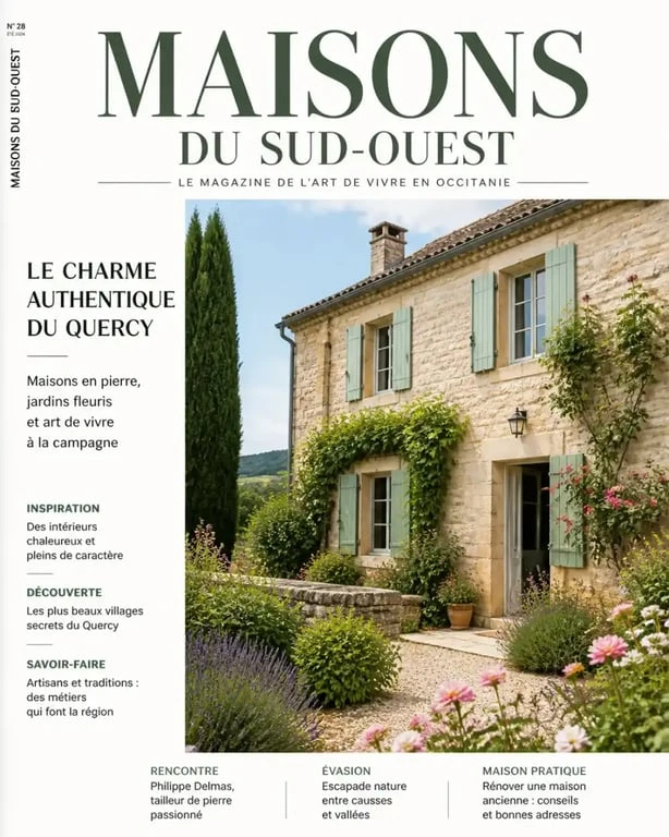 Maison en pierre traditionnelle, type de location de vacances recherchée à Gourdon dans le Lot