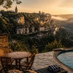 Hotel Rocamadour Lot, vue depuis le plateau de l’Hospitalet