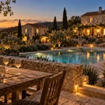 Les gîtes dans le lot au fil des causses Orniac : piscine chauffée et terrasse en pierre