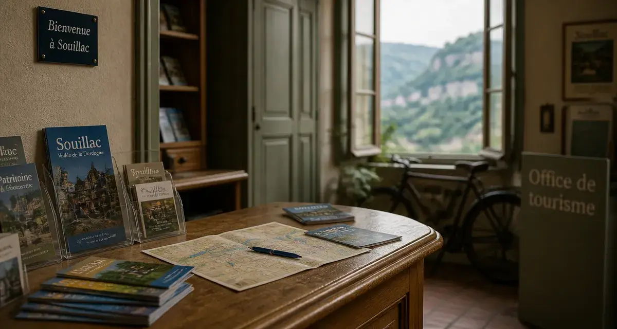Office du tourisme souillac lot : accueil au comptoir