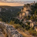 Rocamadour département lot : belvédère sur la cité médiévale