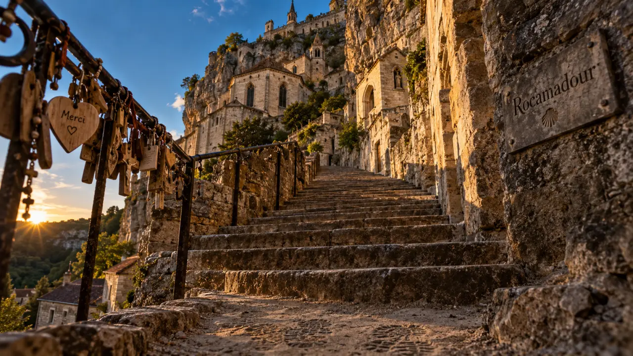 Histoire de rocamadour lot, 216 marches vers les sanctuaires