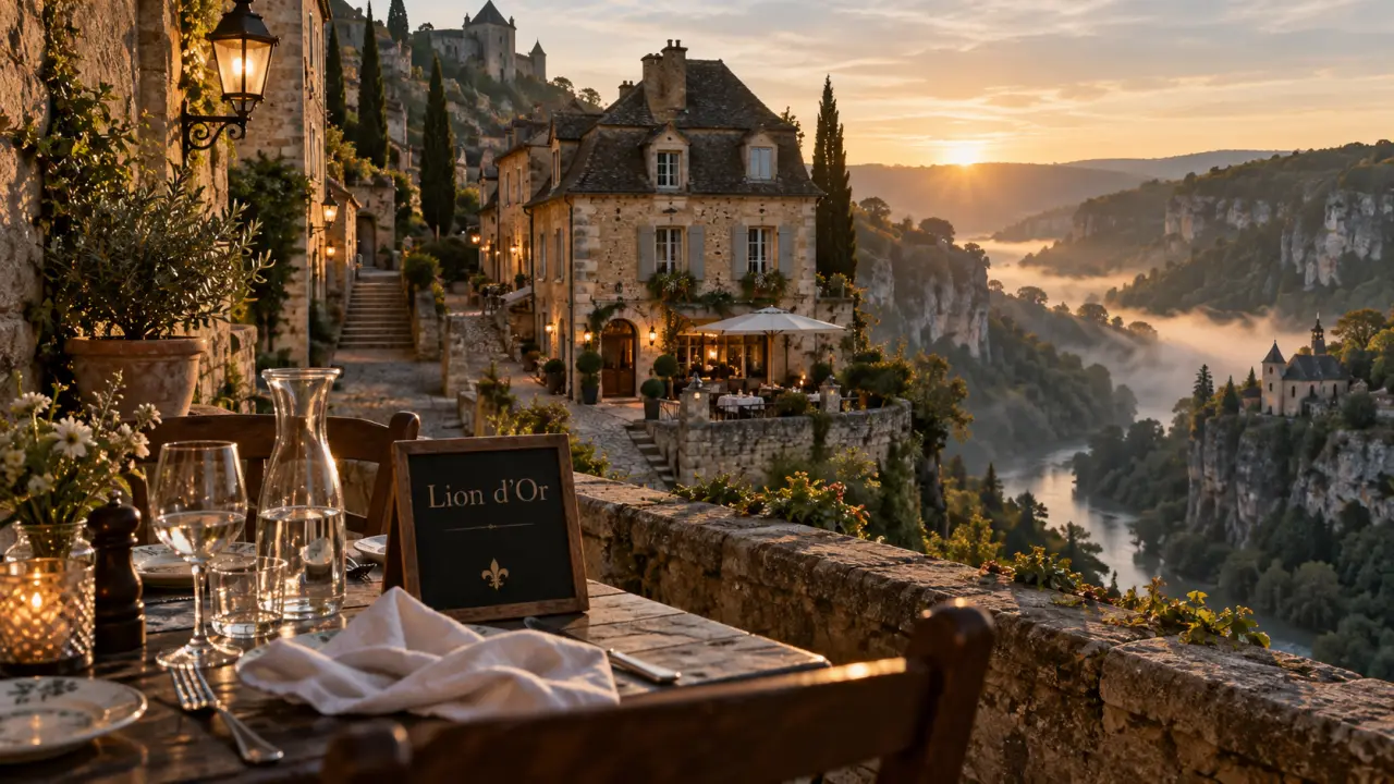 Le lion d or Rocamadour : dîner avec vue sur le canyon de l’Alzou