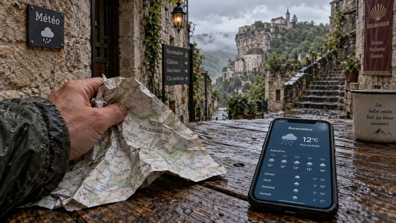 Meteo France Rocamadour Lot : pluie et vent, prévisions