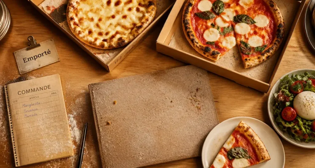 Pizzeria à Gramat : comparer les cartes avant de choisir entre emporté et repas partagé
